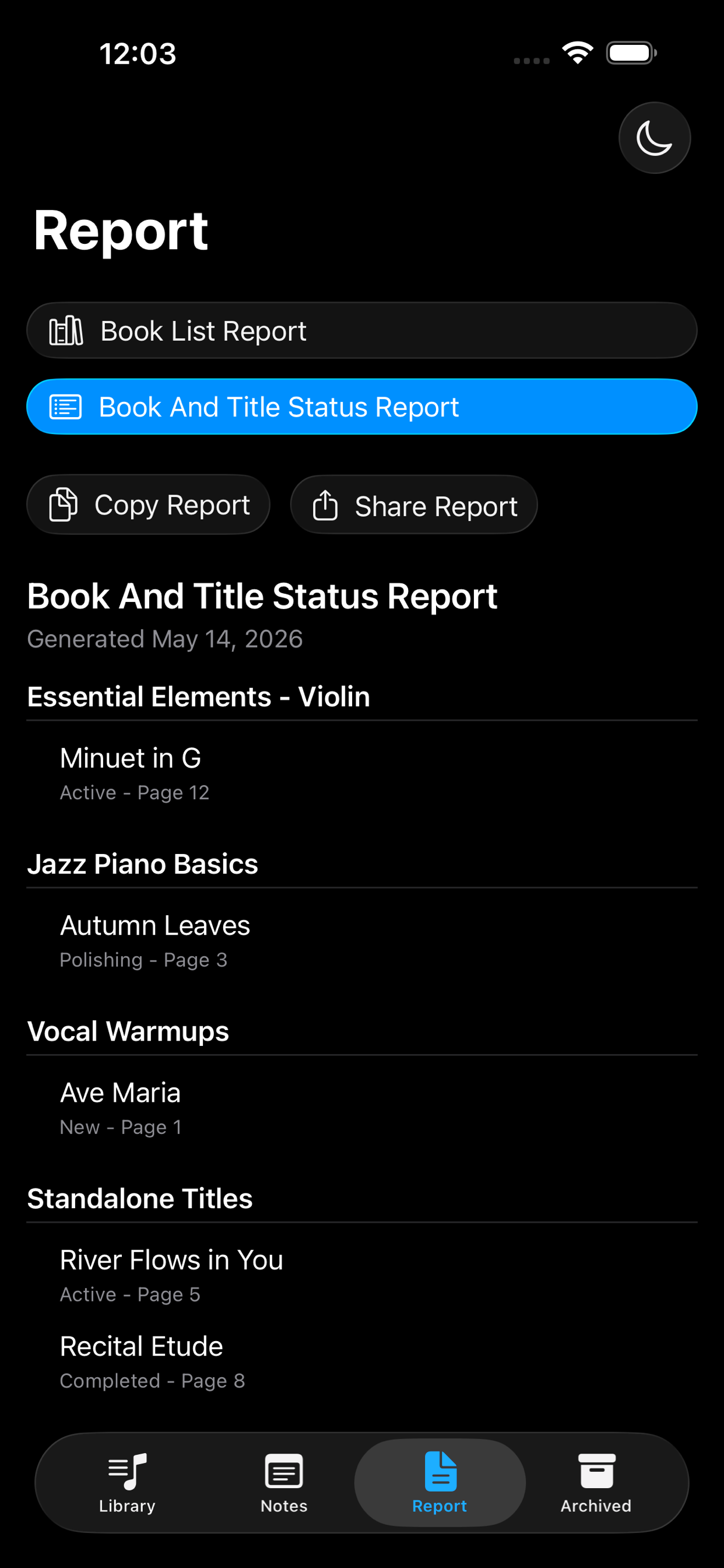 KeepTrack: Musical Journey
