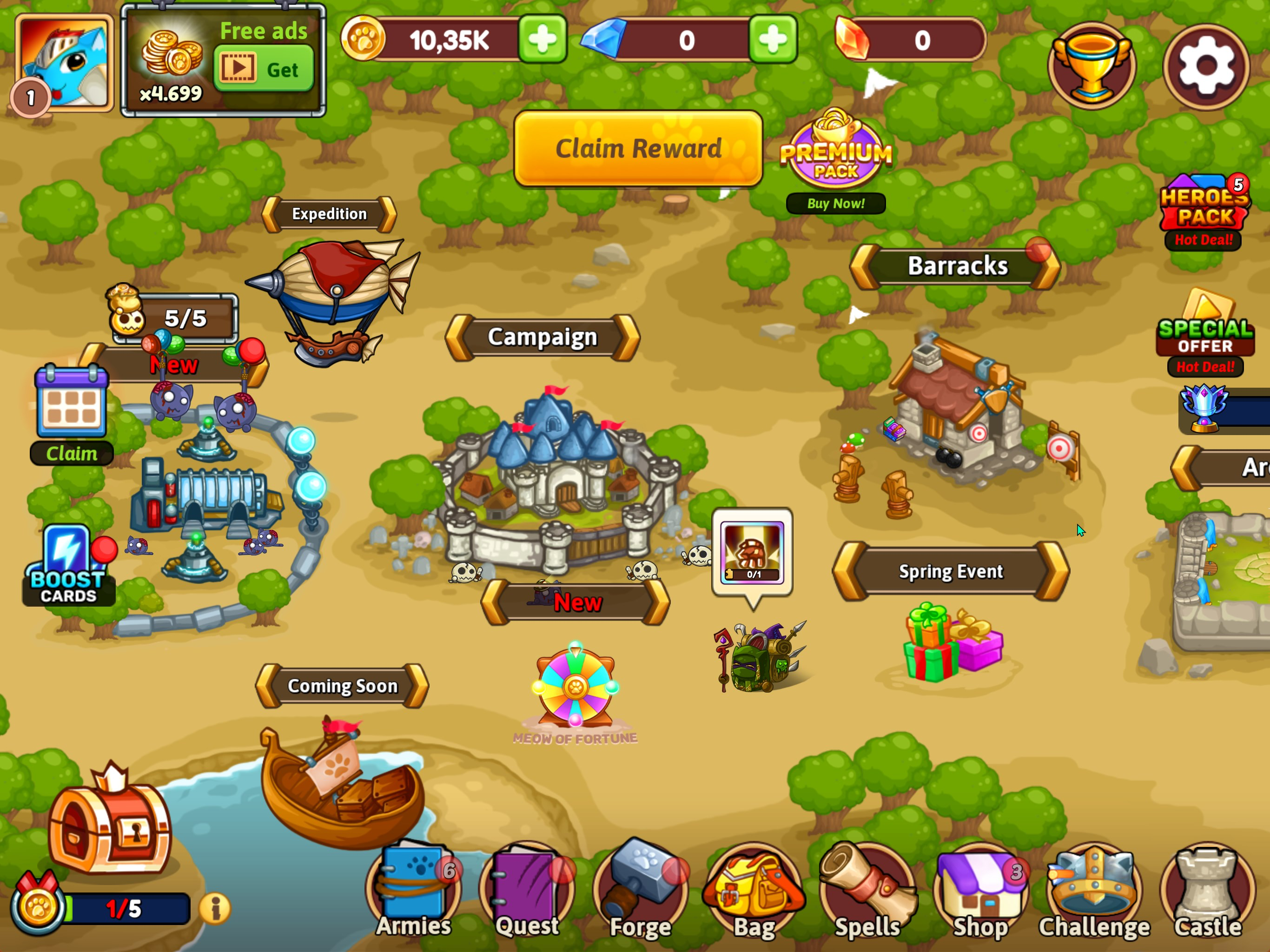 Meowar - PvP Cat Merge Defense screenshot 6