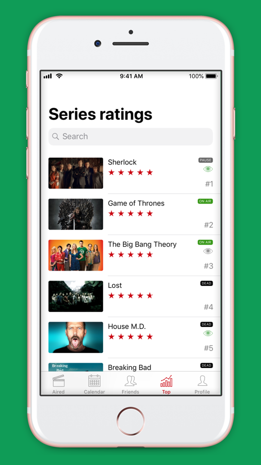 #5. MyShows - Track Shows & Films (iOS) بواسطة: MYSHOWS INC