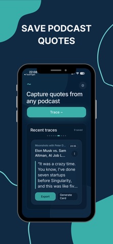 Trace - Podcast Notes screenshot