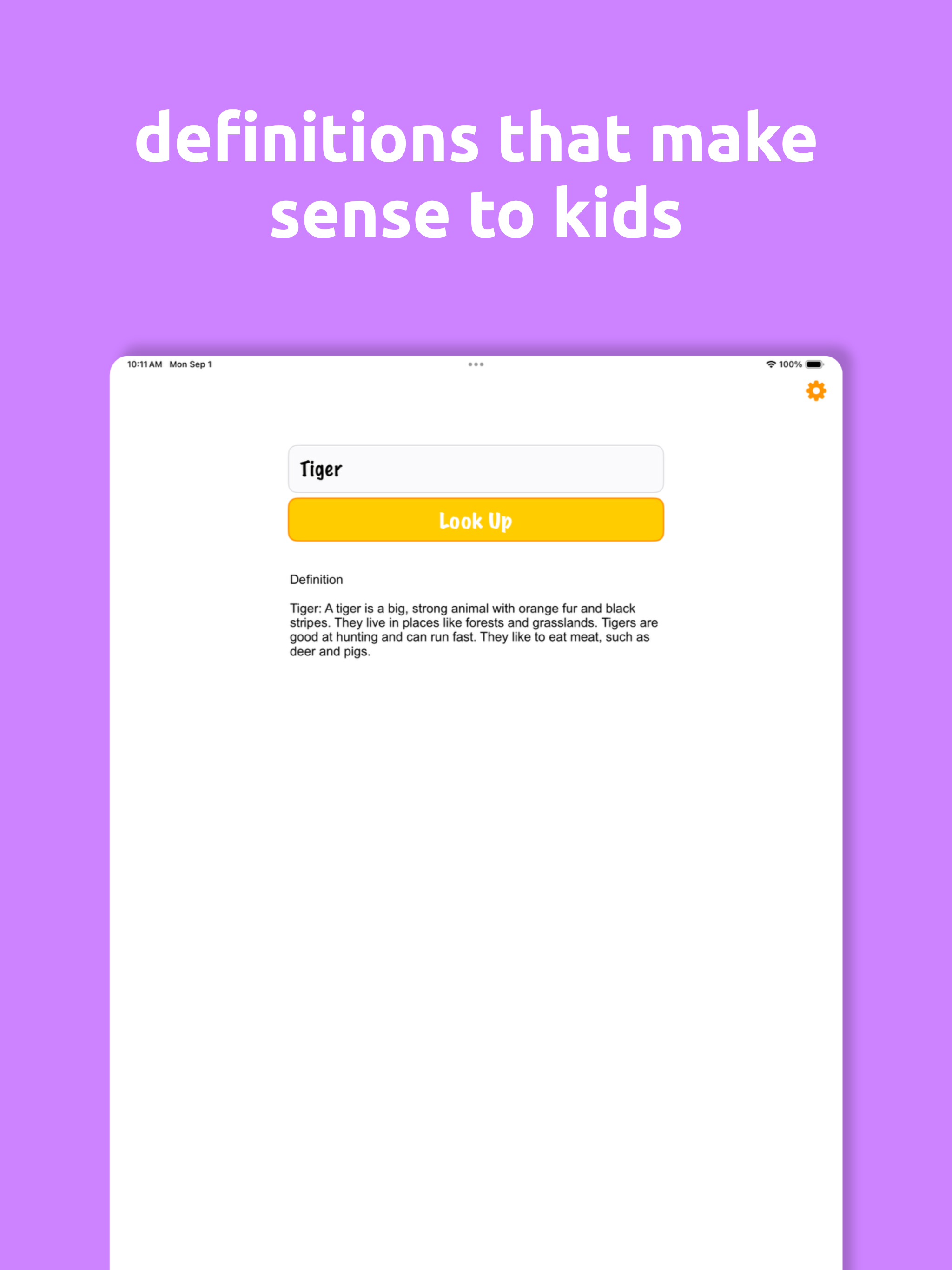 Kids Dictionary • Vocab Tool