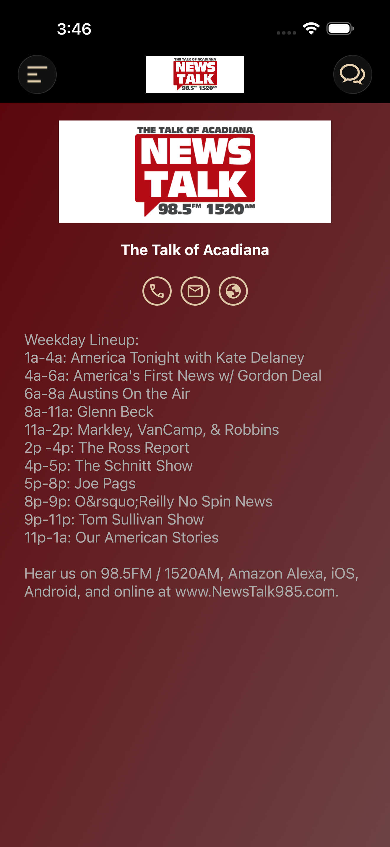 News Talk 98.5 & 1520 AM screenshot 6