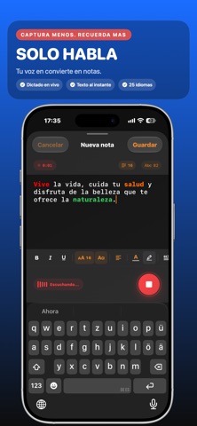 NoteQuick: Notas y Dictado IA Screenshot 1 of 6