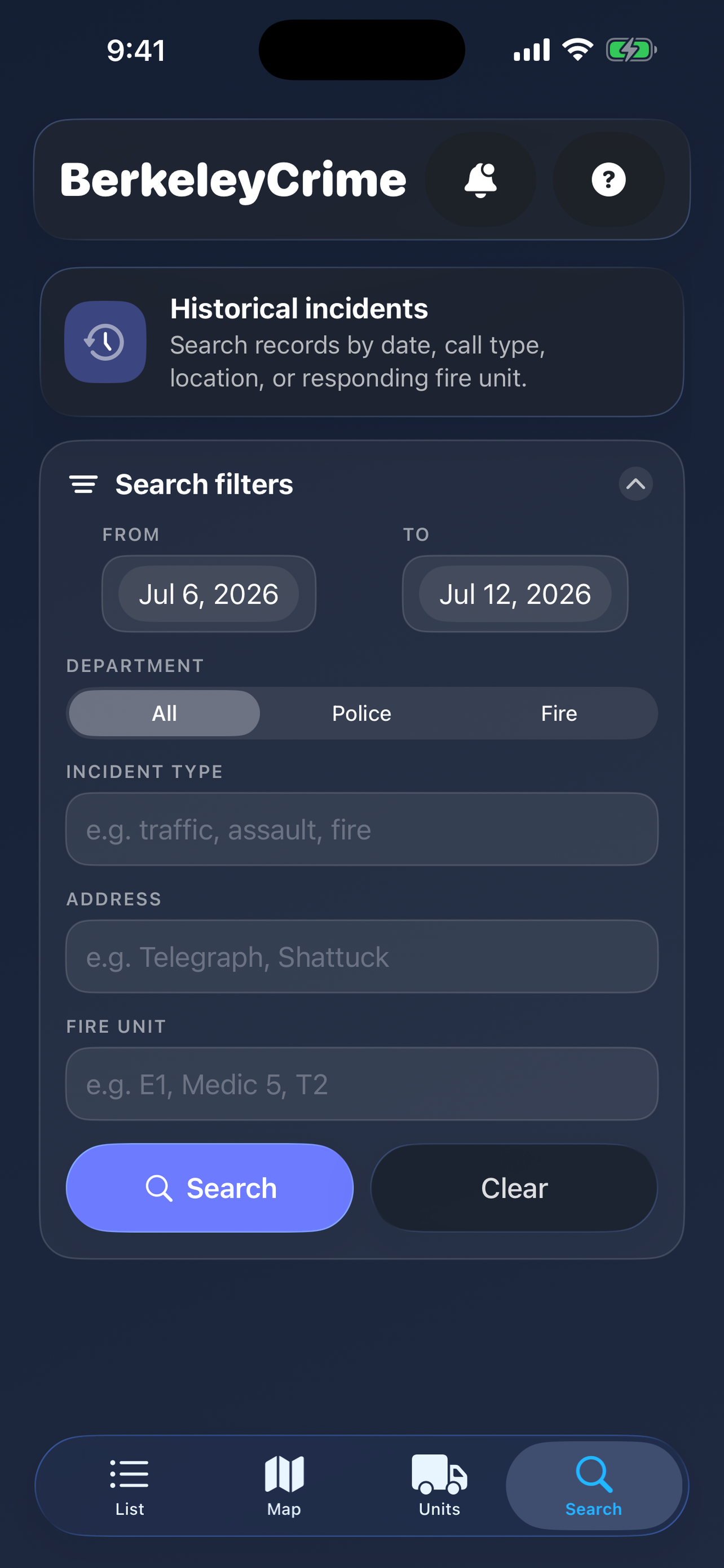 BerkeleyCrime screenshot 4