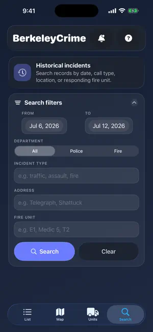BerkeleyCrime screenshot 4