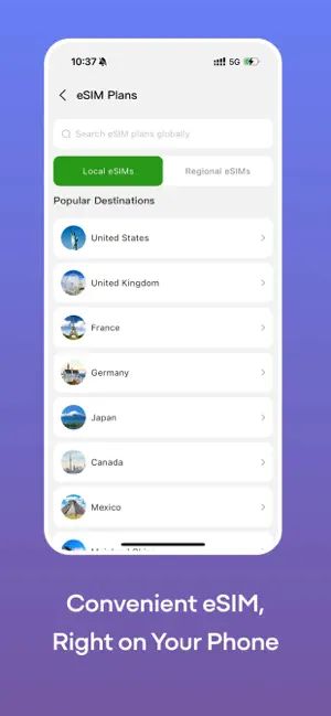 GlocalMe: Mobile Hotspot, eSIM screenshot 5