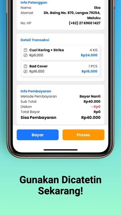 Dicatetin - Kasir Laundry screenshot-5