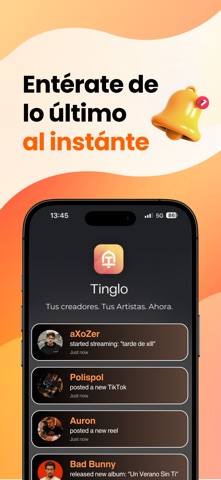 Tinglo | Sigue a tus creadores screenshot