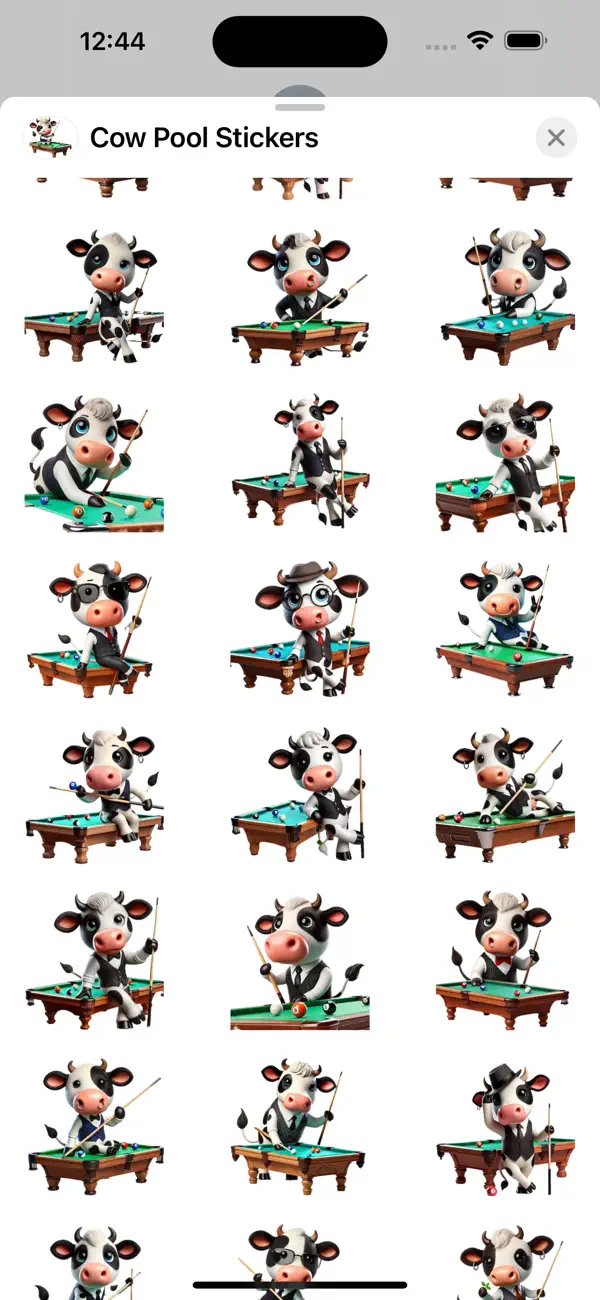 Screenshot #2 pour Cow Pool Stickers