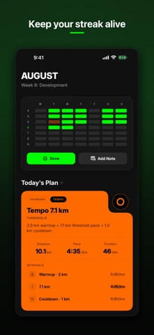 Pacer : your personal trainer iPhone screenshot