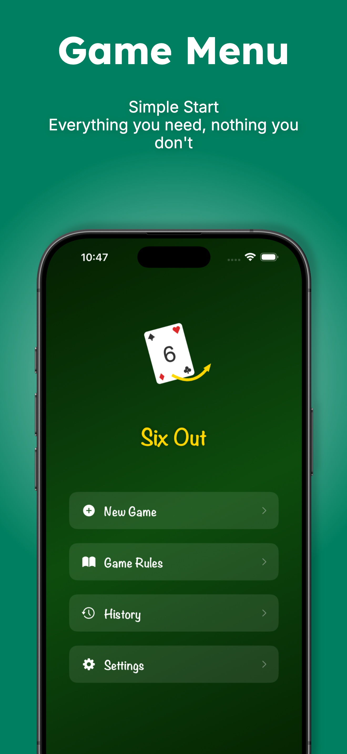 Solitaire - Six out screenshot 2
