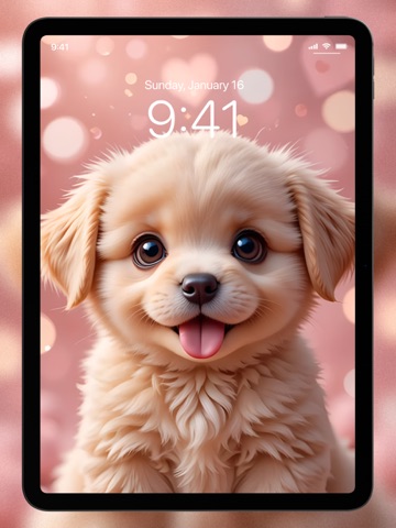 Puppy Aesthetic Wallpapers 4K iPad screenshot