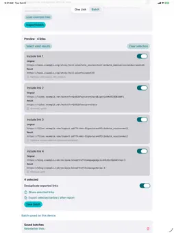 Linkrinse: Clean URLs screenshot 7