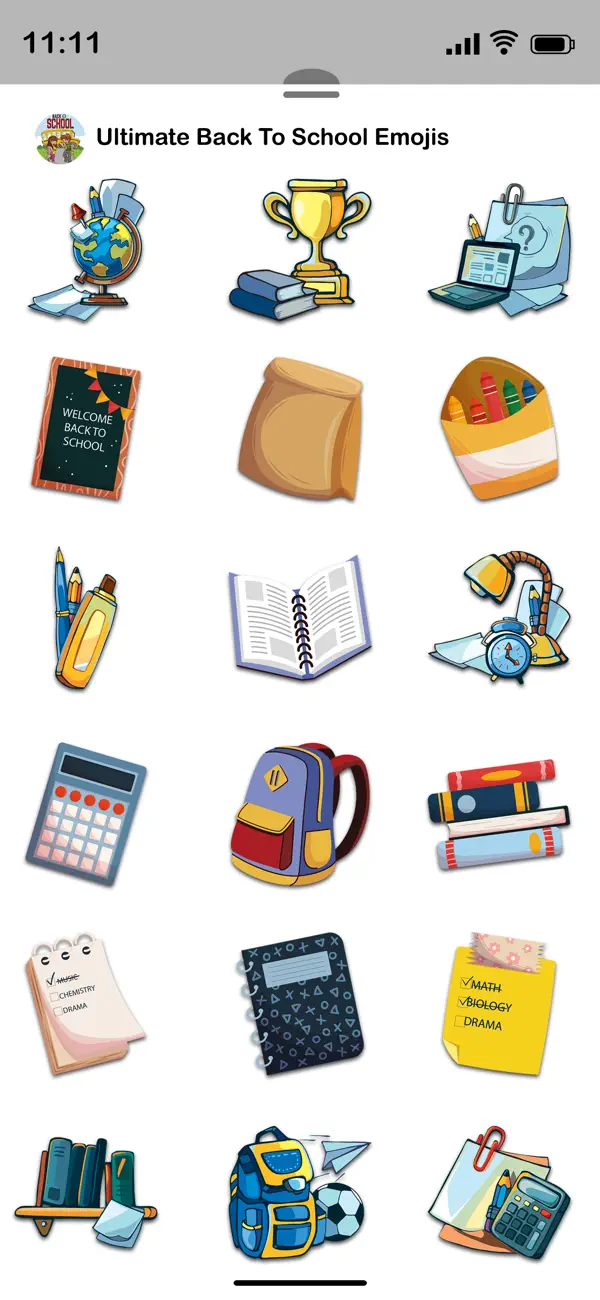 Screenshot #2 pour Ultimate Back To School Emojis