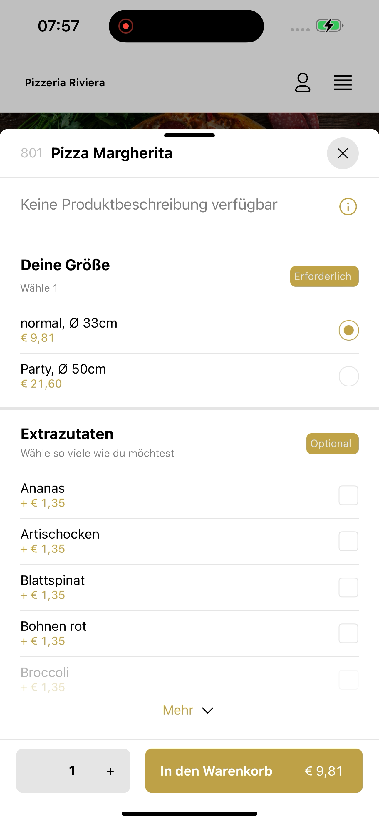 Pizzeria Riviera Wien screenshot 8