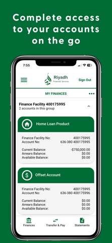 Riyadh Financial Mobile Access screenshot