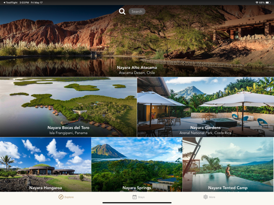 Nayara Hotels iPad screenshot