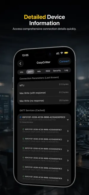 BLE Scanner: Bluetooth Sniffer iPhone screenshot 3