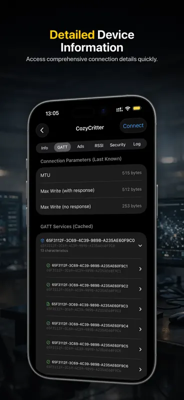 BLE Scanner: Bluetooth Sniffer screenshot 3 of 4