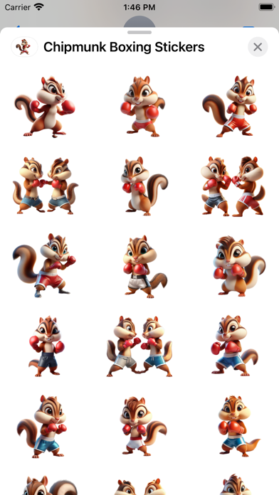 Screenshot #1 pour Chipmunk Boxing Stickers