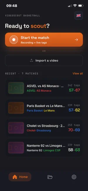VideoScoutBasketball screenshot 1