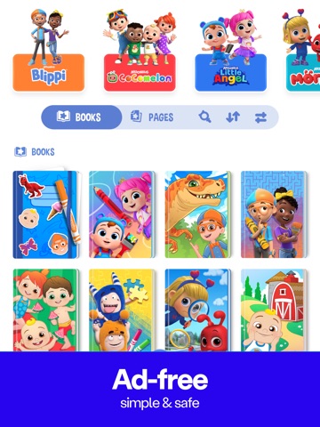 Coloring with Blippi & Friends iPad screenshot