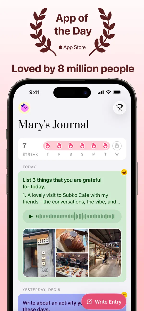 Gratitude app screenshot 2