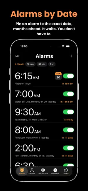 Date Alarm Clock screenshot 1