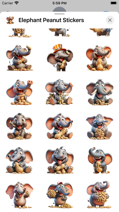 Screenshot #3 pour Elephant Peanut Stickers