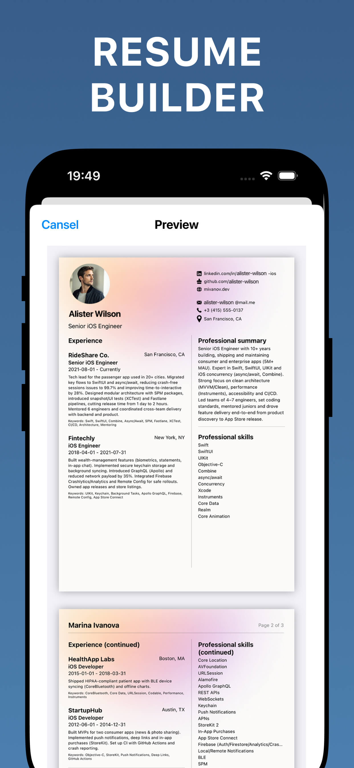AI Resume Builder, CV Maker