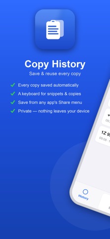 Copy History: Clipboard screenshot