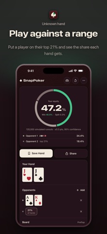 SnapPoker: Poker Odds Calc のスクリーンショット