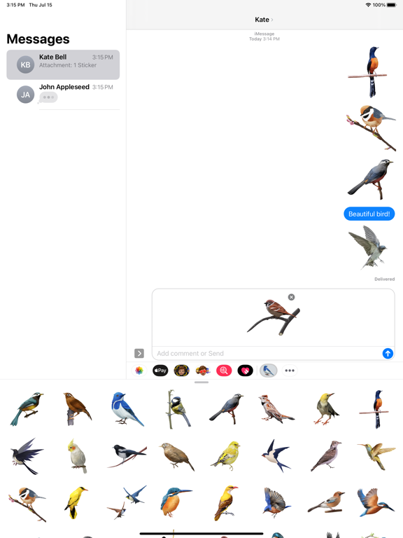 Screenshot #6 pour Bird Life Stickers