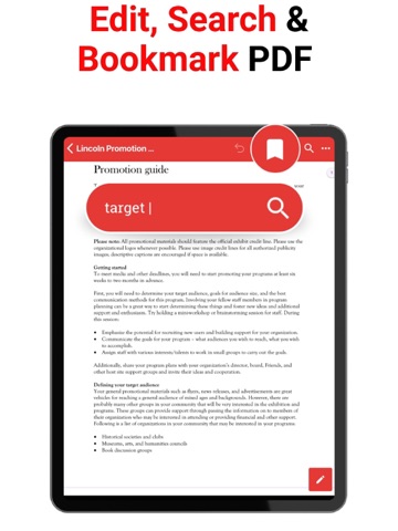 PDF Reader, Editor & Scanner + iPad screenshot