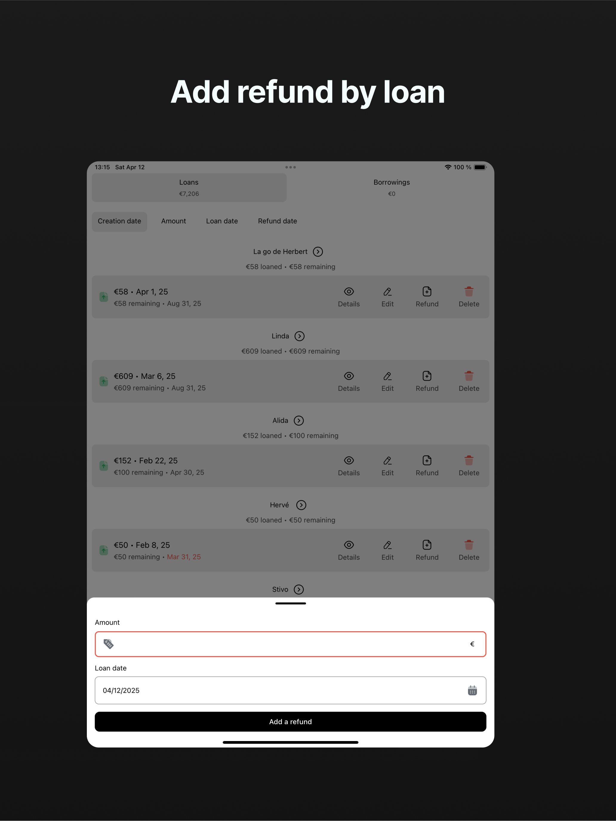 Friends Loans Tracker screenshot 8