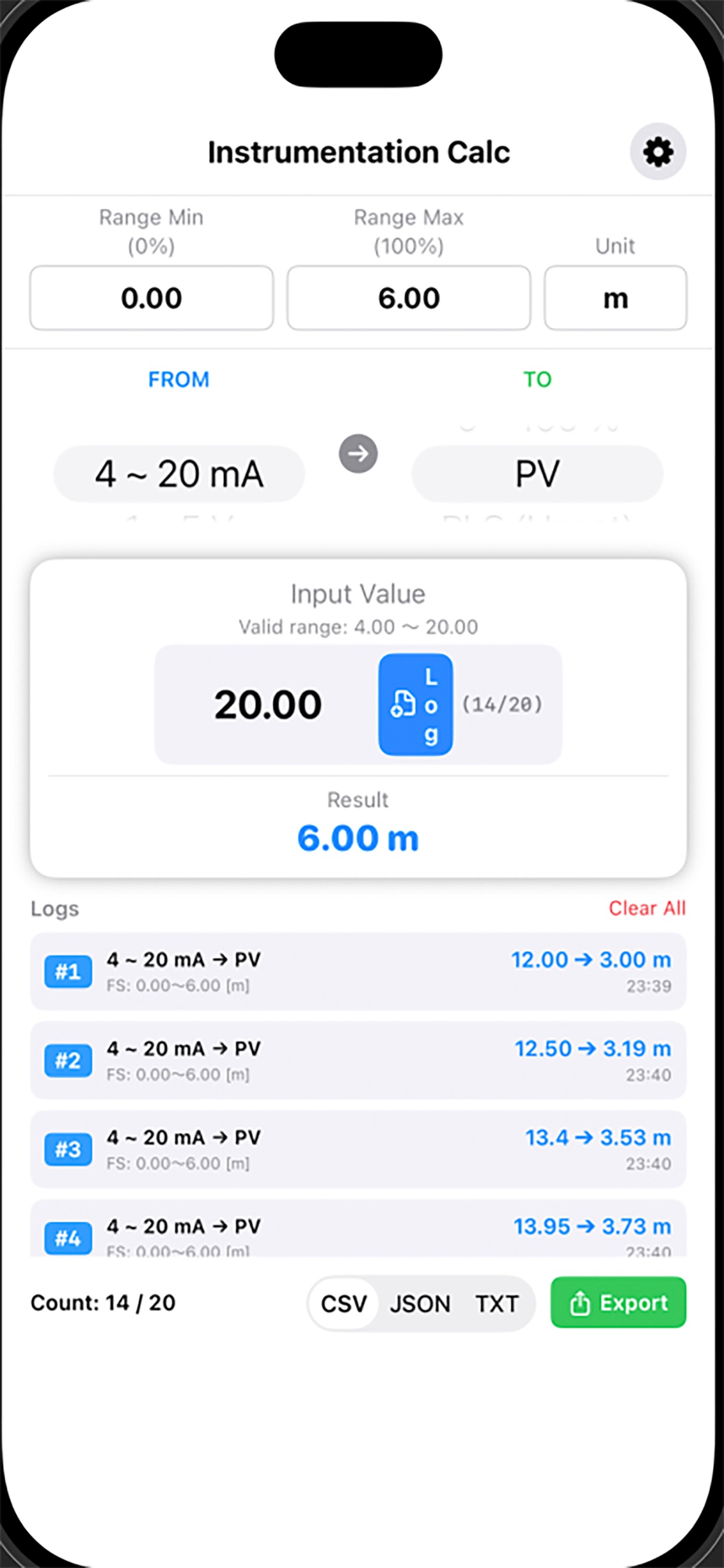 Screenshot 5 of Instrumentation Converter