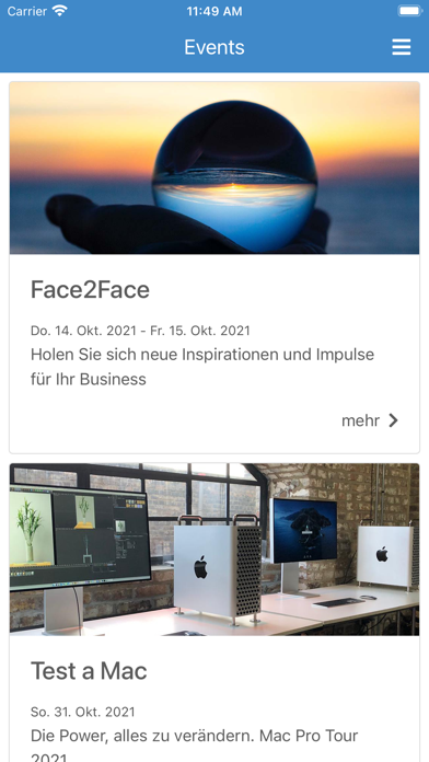 Screenshot #1 pour ComLine GmbH Events