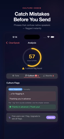 ClearSpeak - Tone & Email AI iPhone screenshot