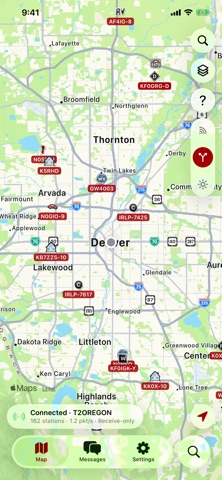 APRS Mobile のスクリーンショット