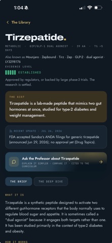 PeptideU iPhone screenshot
