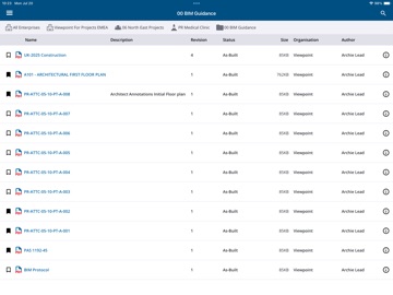 Viewpoint For Projects™ iPad screenshot