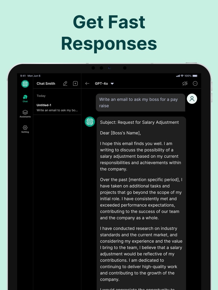 #8. Chat Smith: AI Chatbot & Agent (iOS) Por: Vulcan Labs Company Limited