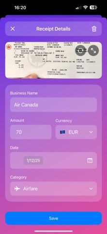 Receipt Manager AI screenshot