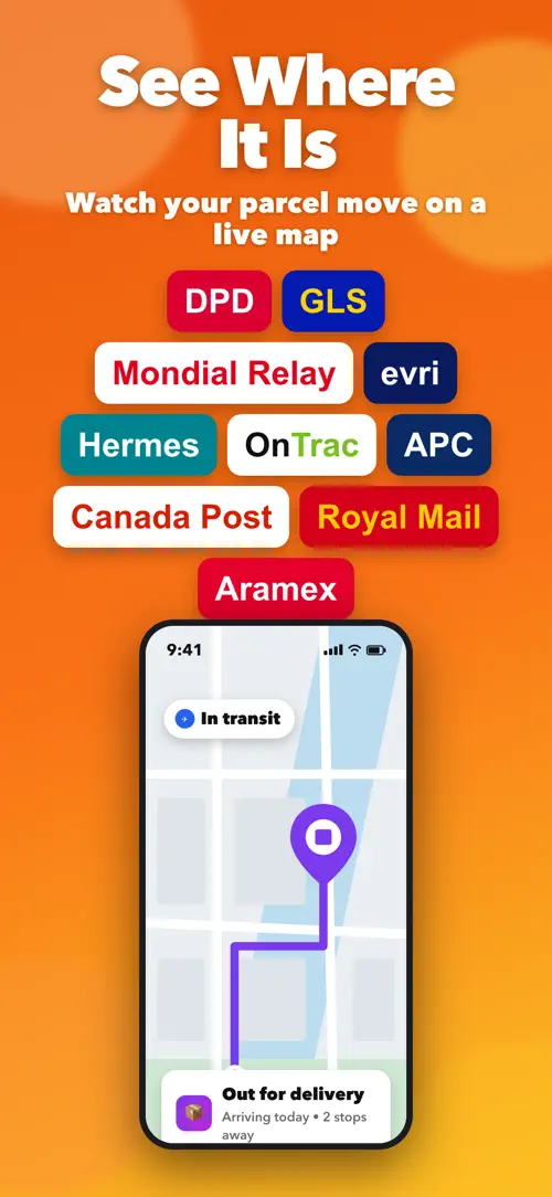 Schermata di Parcel tracker 3