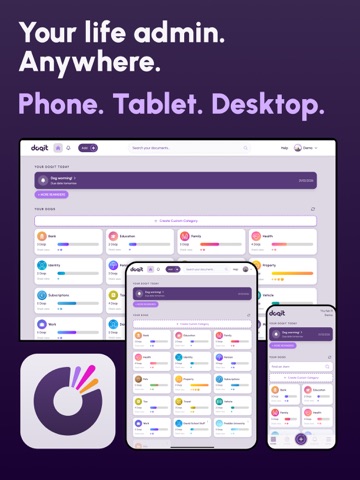 DOQIT - Life Admin, Organised iPad screenshot