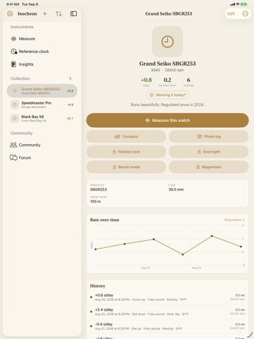 Isochron: Watch Accuracy iPad screenshot