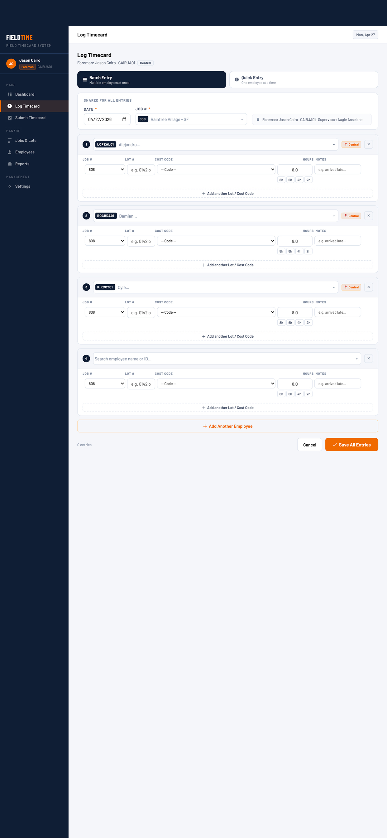 FieldTime Pro