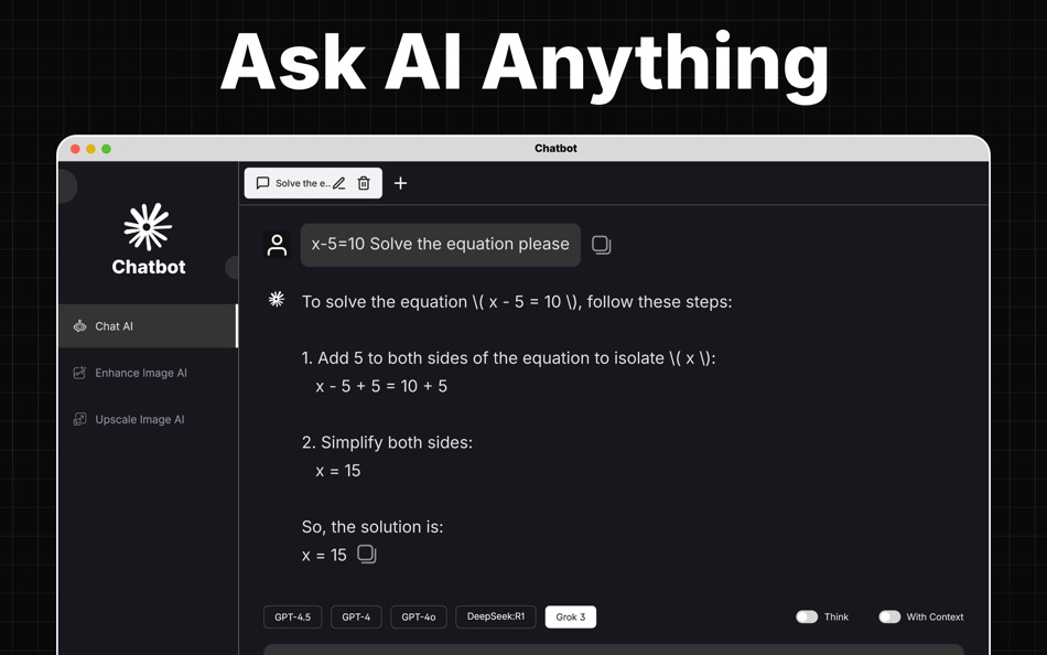 #2. Chatbot: Open Ask AI Chat Bot (macOS) Podle: Fatima Ijaz