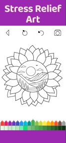 Flowers - Adult Coloring Book screenshot