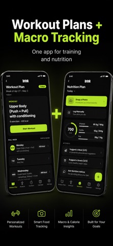 Brink: AI Workout & Macros iPhone screenshot